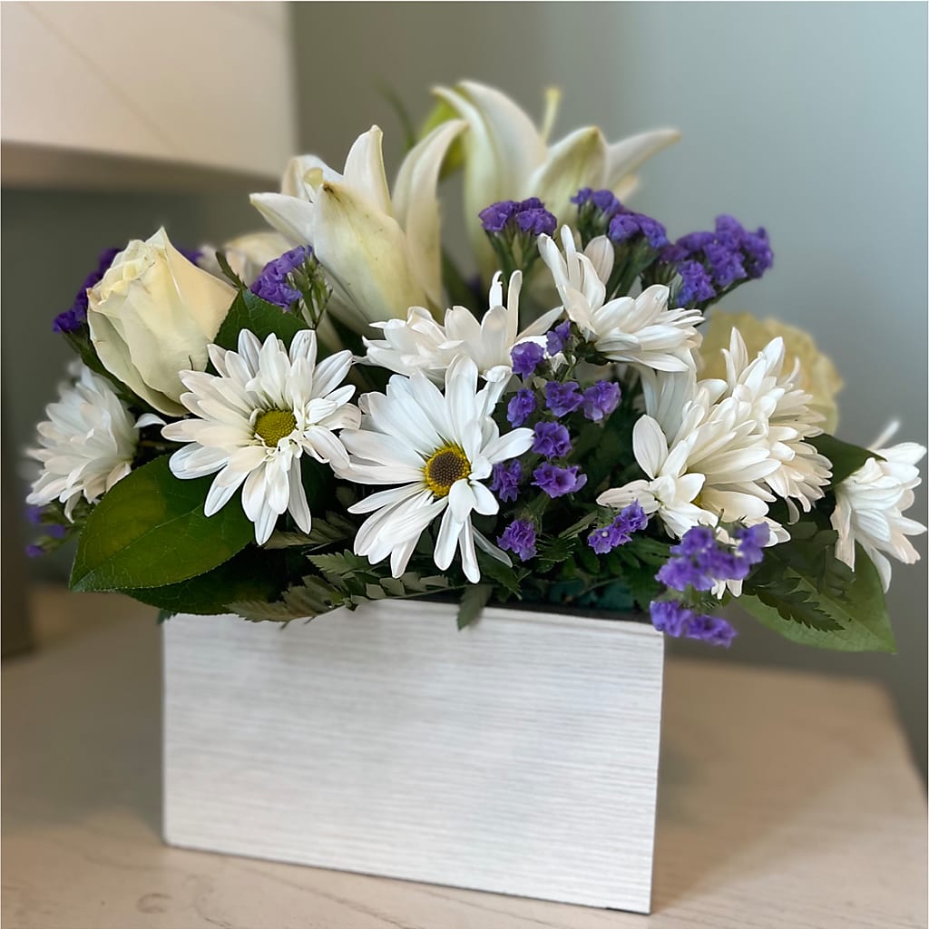 Beyond Blue Box Bouquet – ELLA'S ESSENCE LLC, Evanston IL