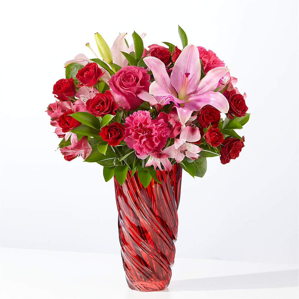 In Love Bouquet with Luxe Swirl Vase – ELLA'S ESSENCE LLC, Evanston IL