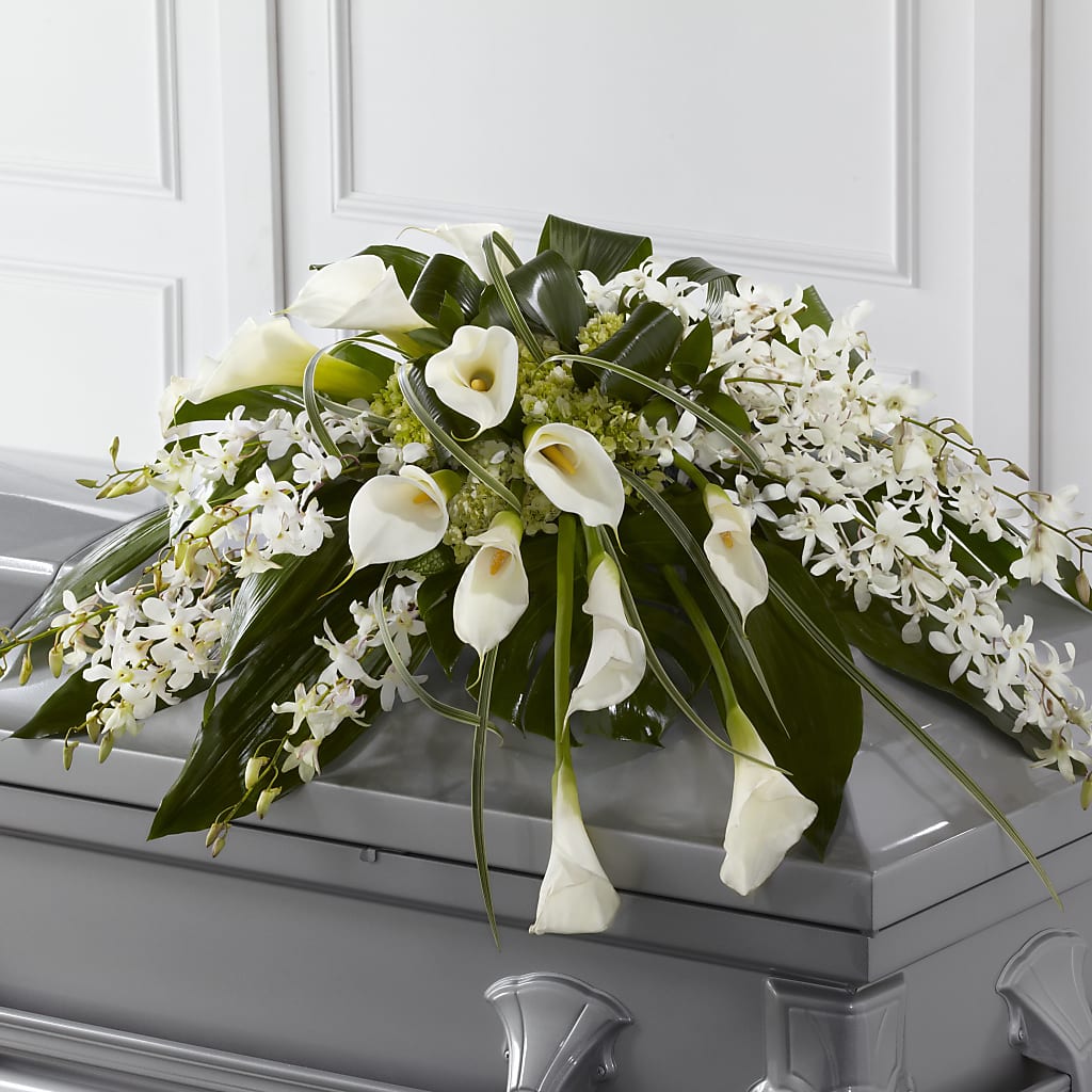 Angel Wings Casket Spray – ELLA'S ESSENCE LLC, Evanston IL