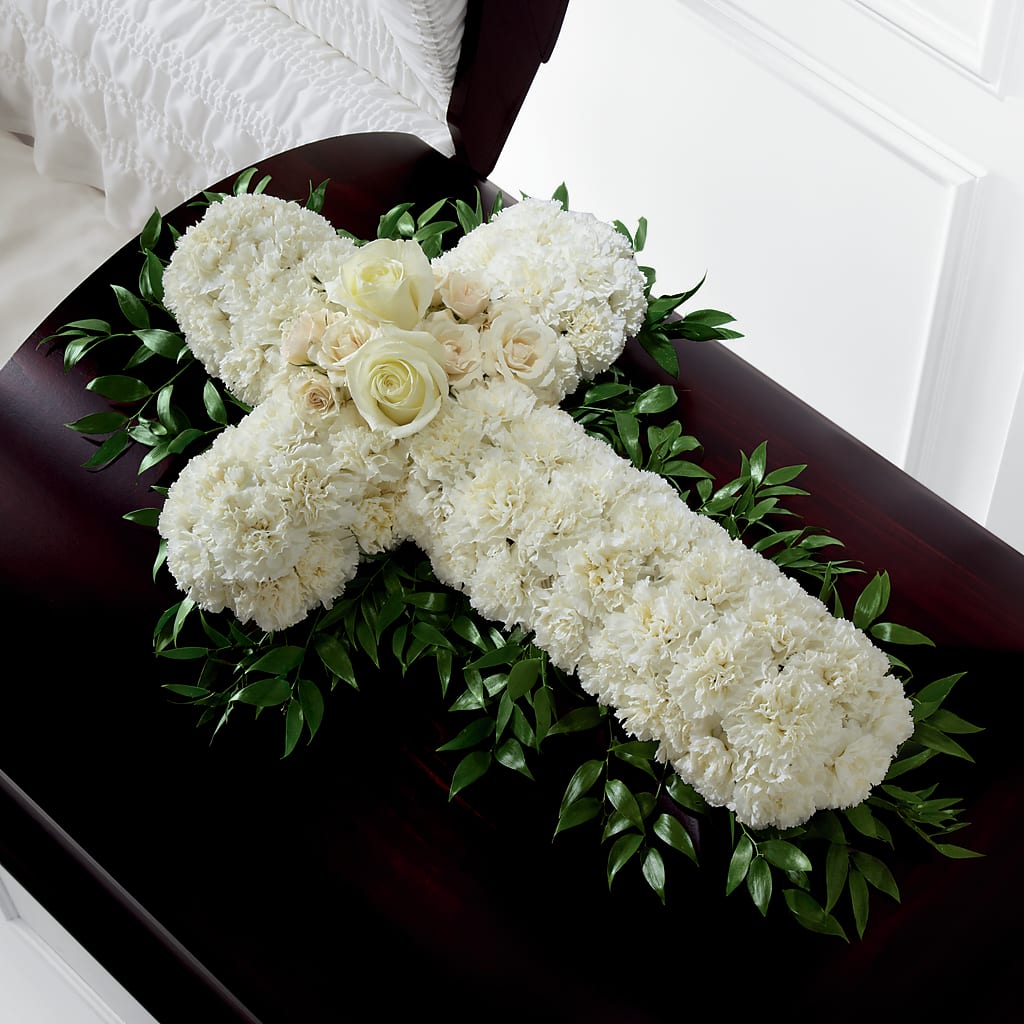 Peaceful Memories Casket Spray (Standard) – ELLA'S ESSENCE LLC, Evanston IL