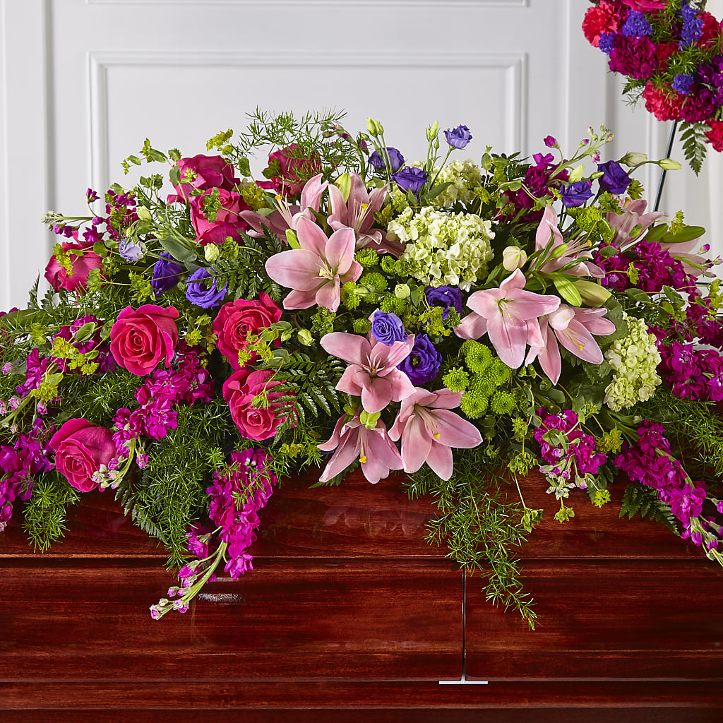 Radiant Tribute Casket Spray – ELLA'S ESSENCE LLC, Evanston IL