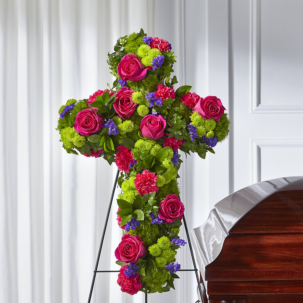 Tribute Rose Floral Cross – ELLA'S ESSENCE LLC, Evanston IL