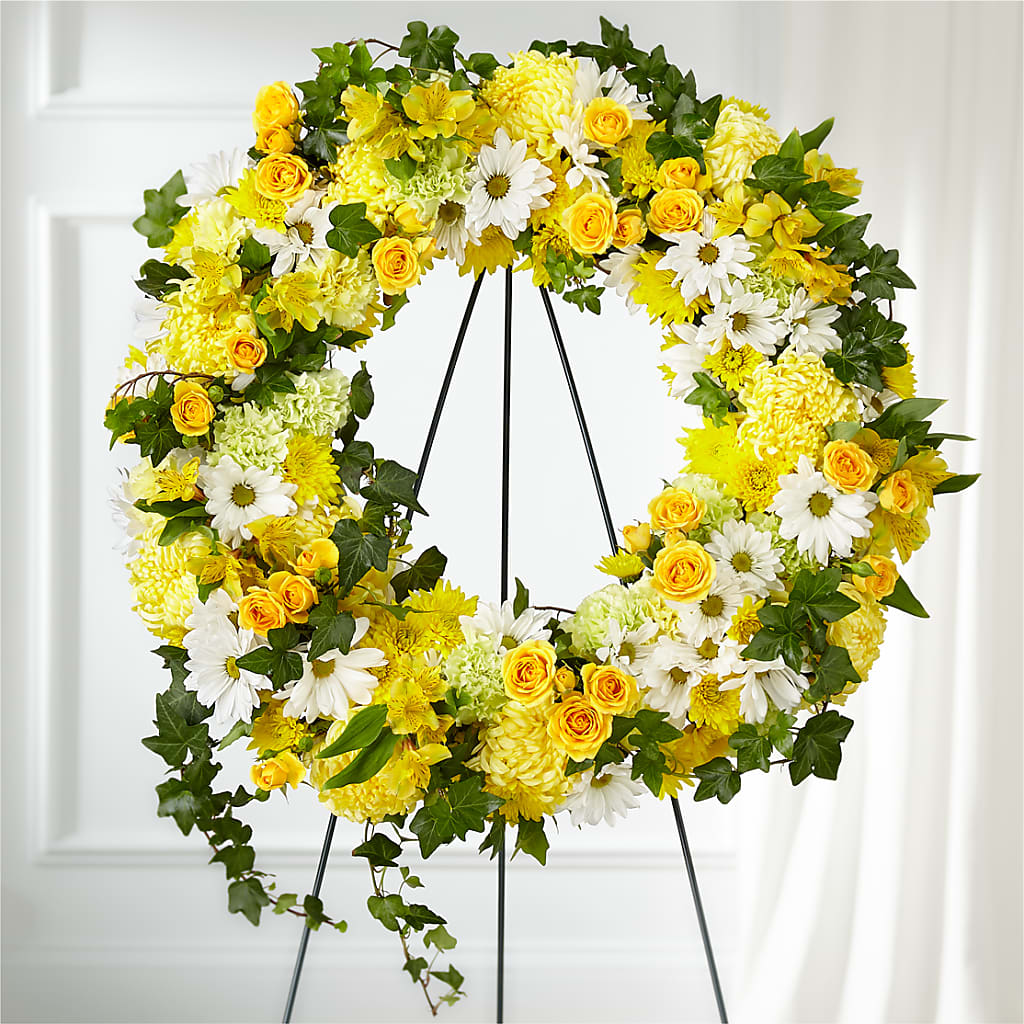 Golden Remembrance Wreath – ELLA'S ESSENCE LLC, Evanston IL