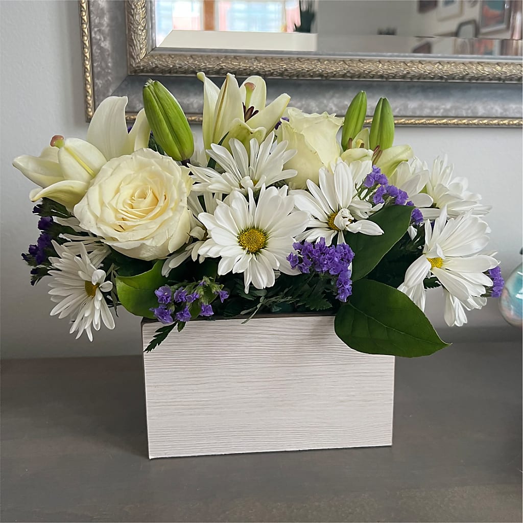 Beyond Blue Box Bouquet – ELLA'S ESSENCE LLC, Evanston IL