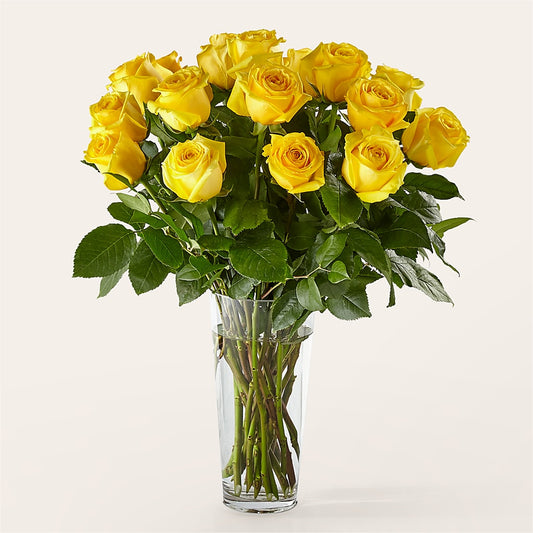 Long Stem Yellow Rose Bouquet – ELLA'S ESSENCE LLC, Evanston IL