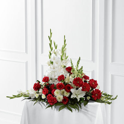Crimson & White Arrangement – ELLA'S ESSENCE LLC, Evanston IL