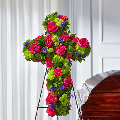 Tribute Rose Floral Cross – ELLA'S ESSENCE LLC, Evanston IL