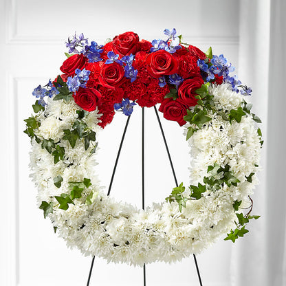 Patriotic Passion Wreath – ELLA'S ESSENCE LLC, Evanston IL
