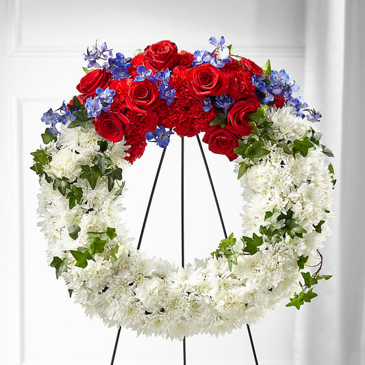 Patriotic Passion Wreath – ELLA'S ESSENCE LLC, Evanston IL