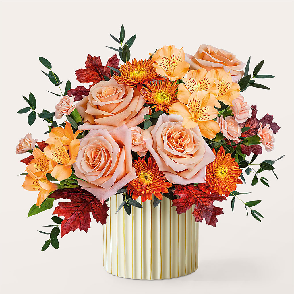 Spiced Latte Bouquet with Ivory Vase – ELLA'S ESSENCE LLC, Evanston IL