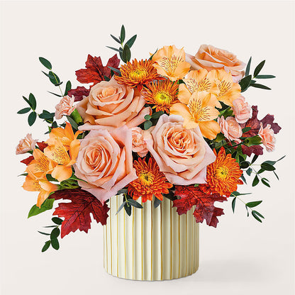 Spiced Latte Bouquet with Ivory Vase – ELLA'S ESSENCE LLC, Evanston IL