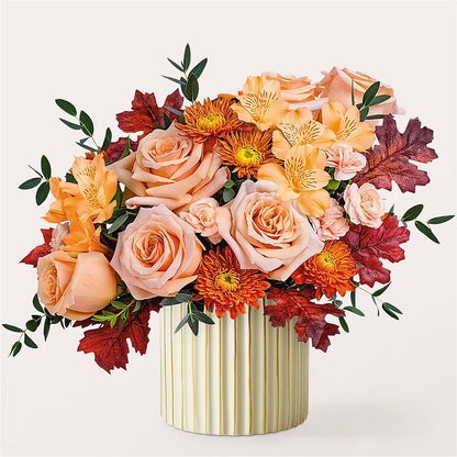 Spiced Latte Bouquet with Ivory Vase – ELLA'S ESSENCE LLC, Evanston IL