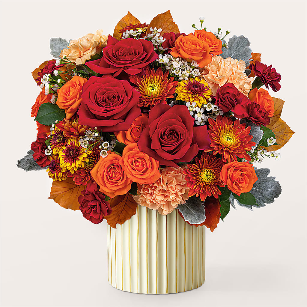 Merlot Bouquet with Ivory Vase – ELLA'S ESSENCE LLC, Evanston IL