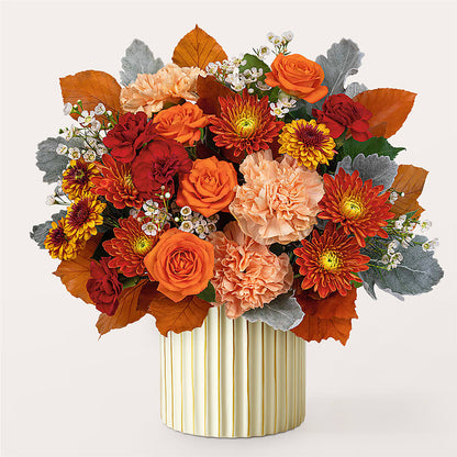 Merlot Bouquet with Ivory Vase – ELLA'S ESSENCE LLC, Evanston IL