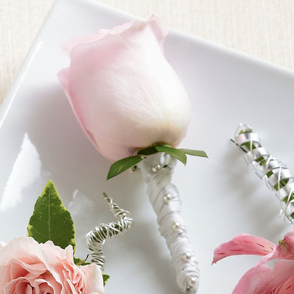 Pink Rose Boutonniere – ELLA'S ESSENCE LLC, Evanston IL