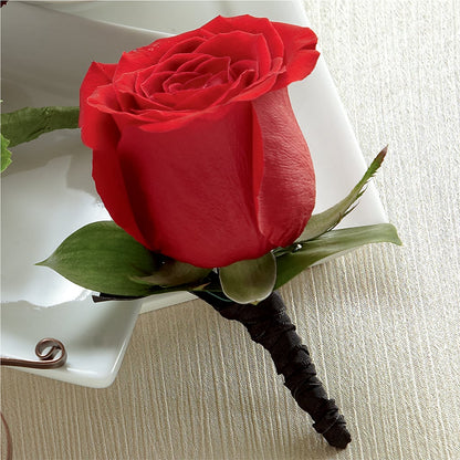 Red Rose Boutonniere – ELLA'S ESSENCE LLC, Evanston IL